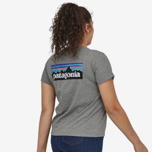 Patagonia Grey Women's P-6 Logo Responsibili-Tee - Size XL